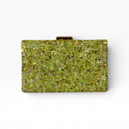 Bolsa de Festa Clutch Pedraria Verde Pistaccio