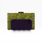 Bolsa de Festa Clutch Pedraria Verde Pistaccio
