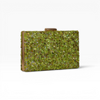 Bolsa de Festa Clutch Pedraria Verde Pistaccio