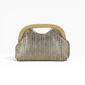 Bolsa de Mão Pouch Trama Dourada