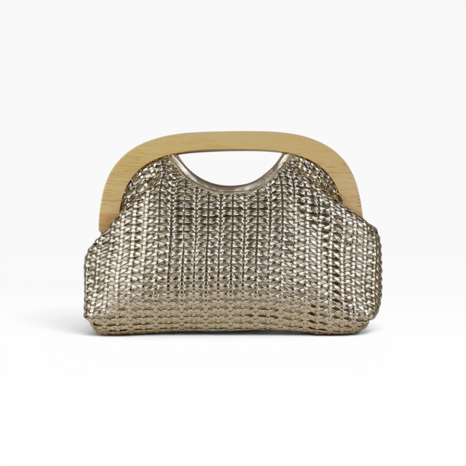 Bolsa de Mão Pouch Trama Dourada