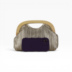 Bolsa de Mão Pouch Trama Dourada
