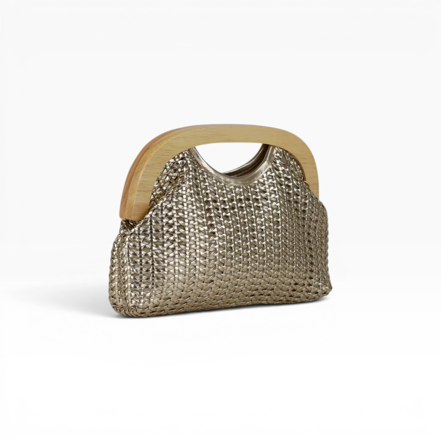 Bolsa de Mão Pouch Trama Dourada