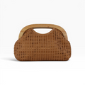 Bolsa de Mão Pouch Trama Marrom Claro