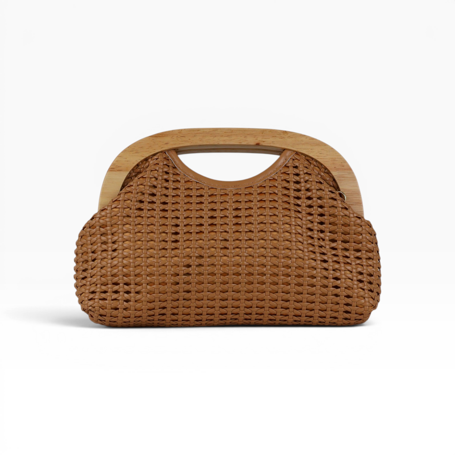 Bolsa de Mão Pouch Trama Marrom Claro