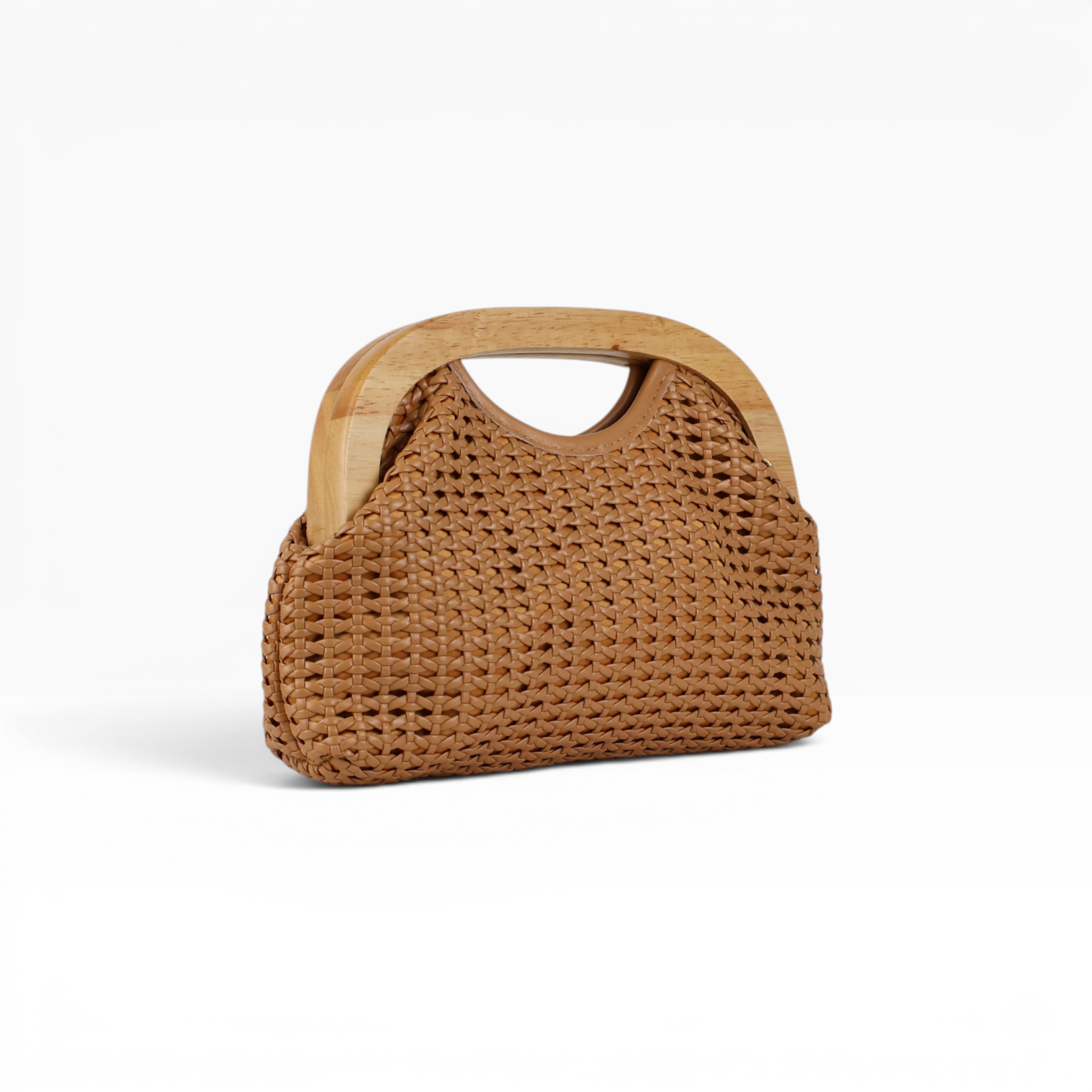 Bolsa de Mão Pouch Trama Marrom Claro