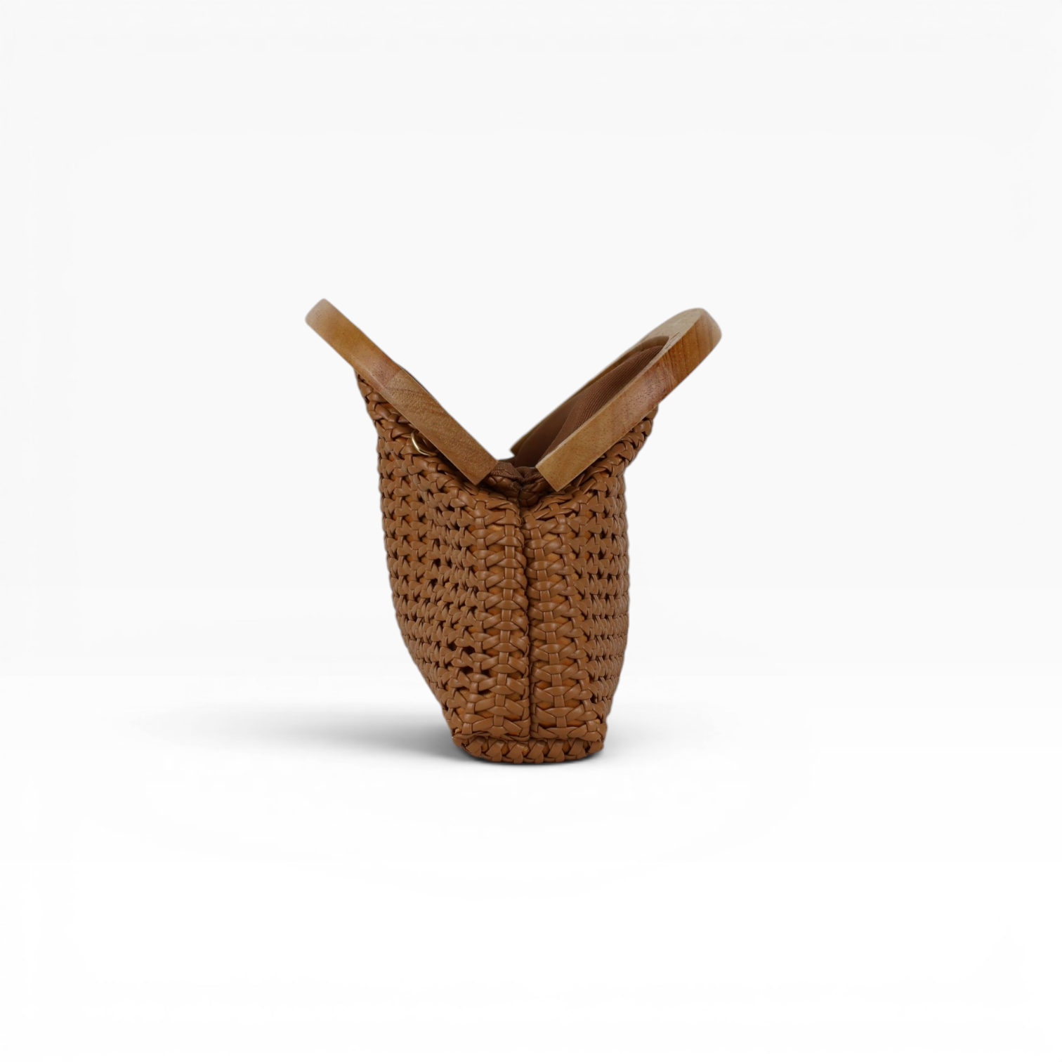 Bolsa de Mão Pouch Trama Marrom Claro