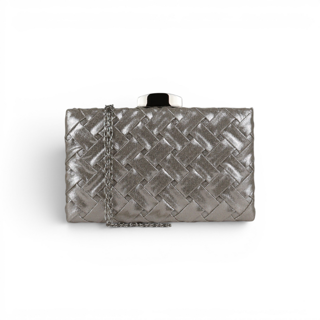 Bolsa Clutch Festa Prata Velha