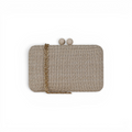 Bolsa Clutch Festa Palha Bege