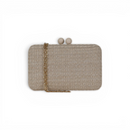 Bolsa Clutch Festa Palha Bege