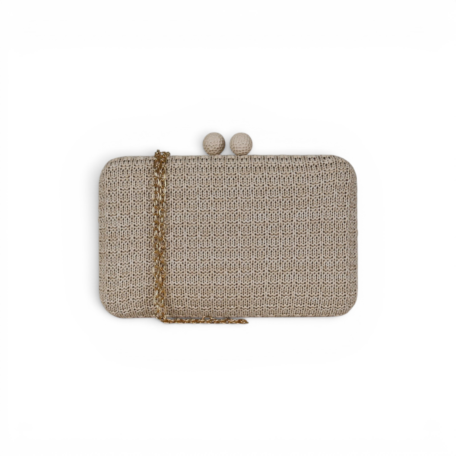 Bolsa Clutch Festa Palha Bege