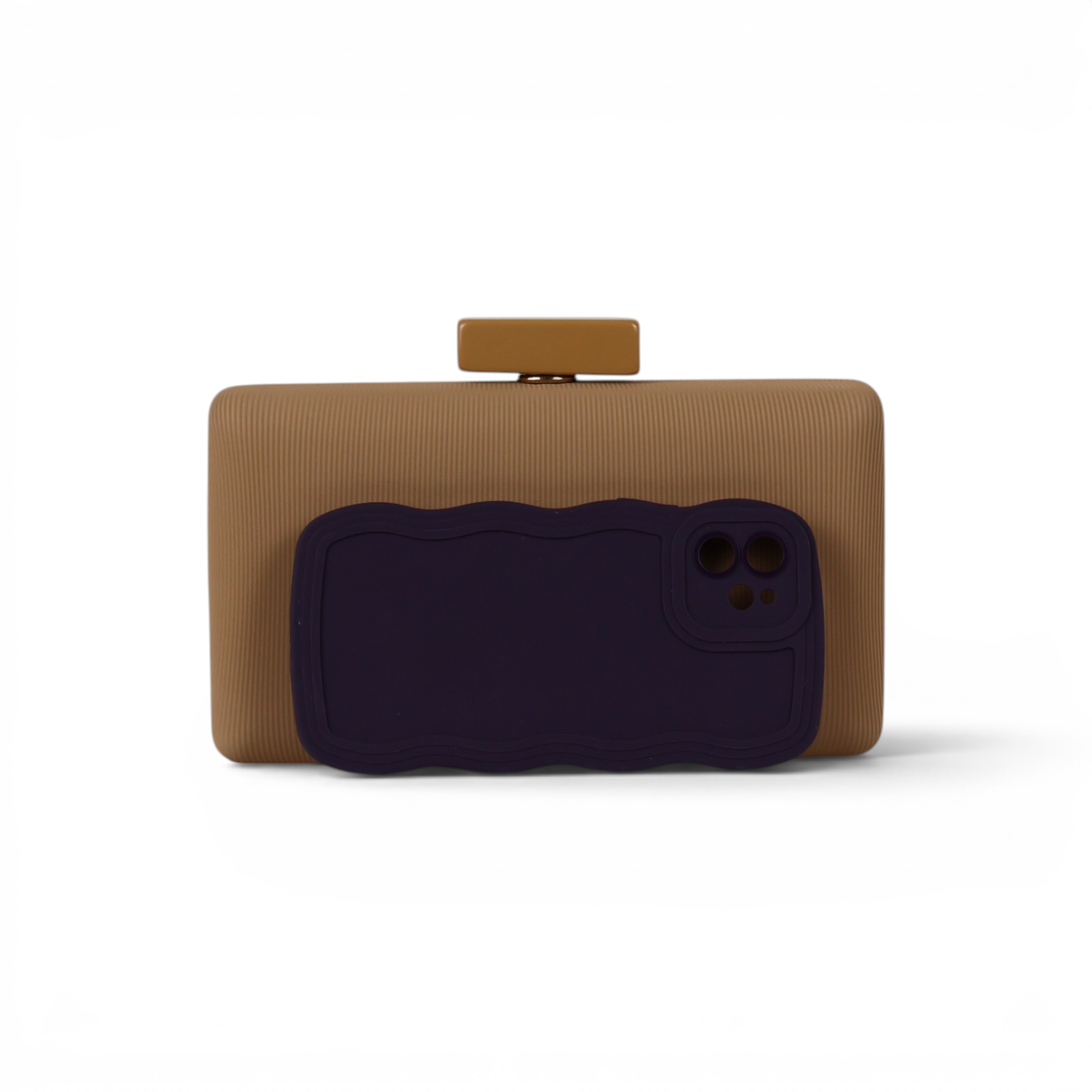 Bolsa Clutch Festa Palha Nude Escuro