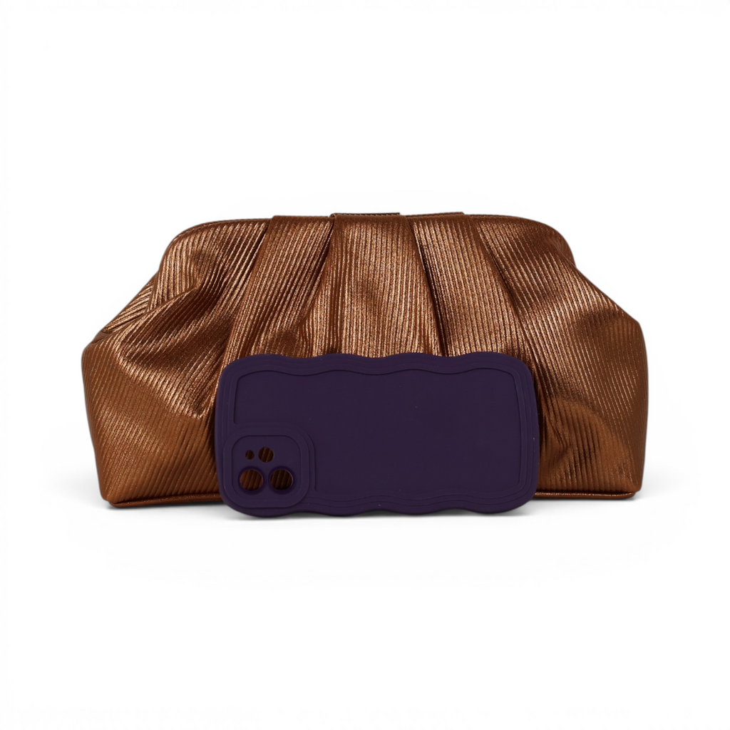 Bolsa Transversal Pouch Marrom Bronze