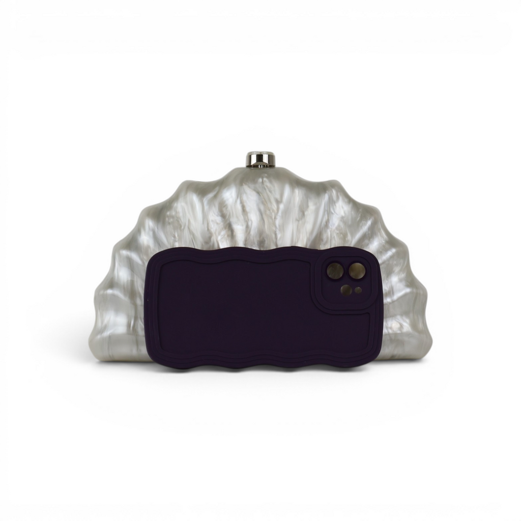 Bolsa Clutch Festa Acrílico Off White
