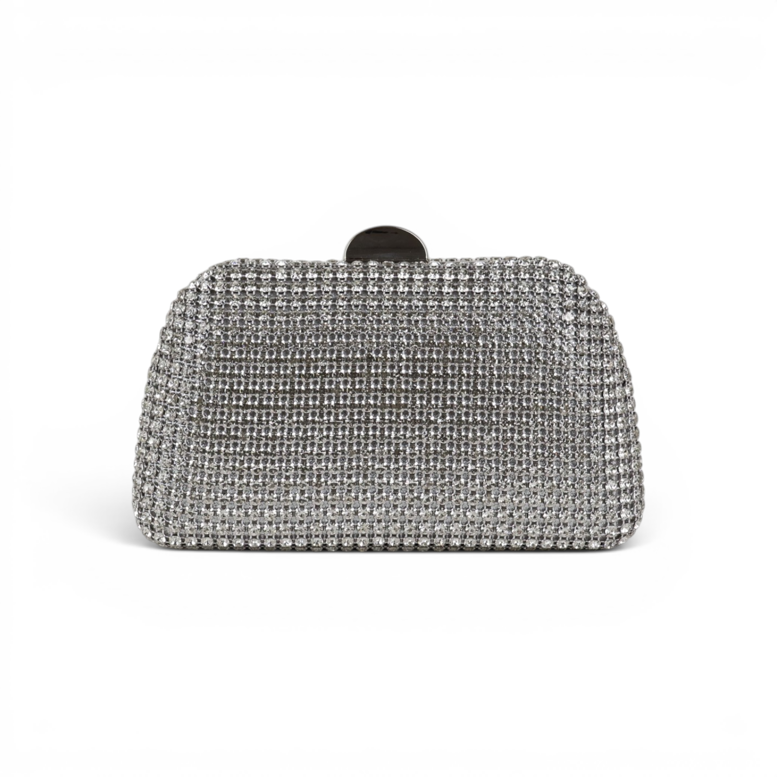 Bolsa de Festa Clutch Strass Prateada