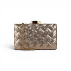 Bolsa Clutch Festa Champagne Metalizada