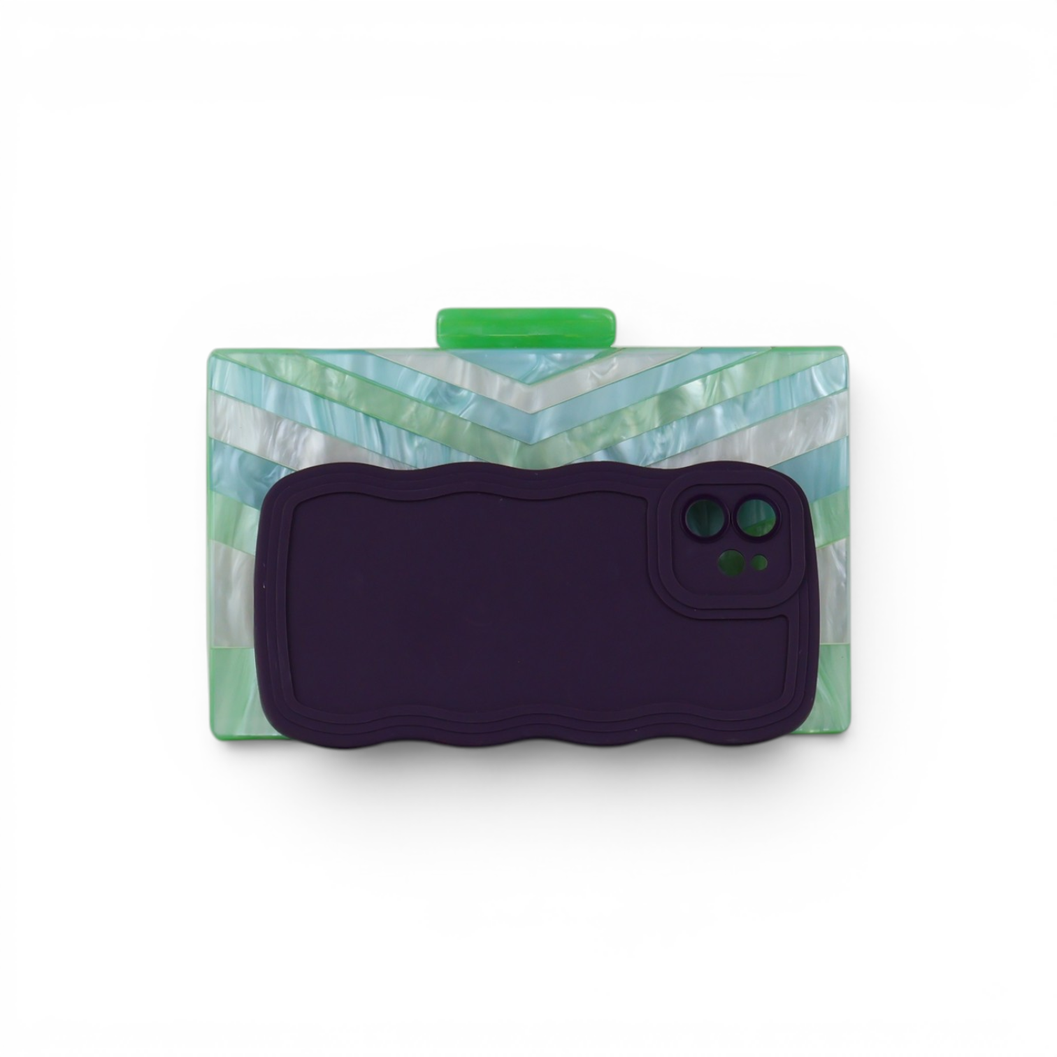 Bolsa de Festa Clutch Acrílico Verde - ReUse
