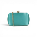 Bolsa Clutch Festa Cetim Turquesa