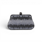 Bolsa Festa Clutch Vidrilhos Prata Grafite