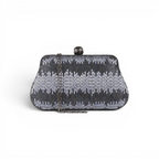 Bolsa Festa Clutch Vidrilhos Prata Grafite