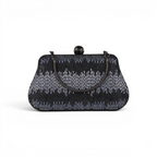 Bolsa Festa Clutch Vidrilhos Prata Grafite