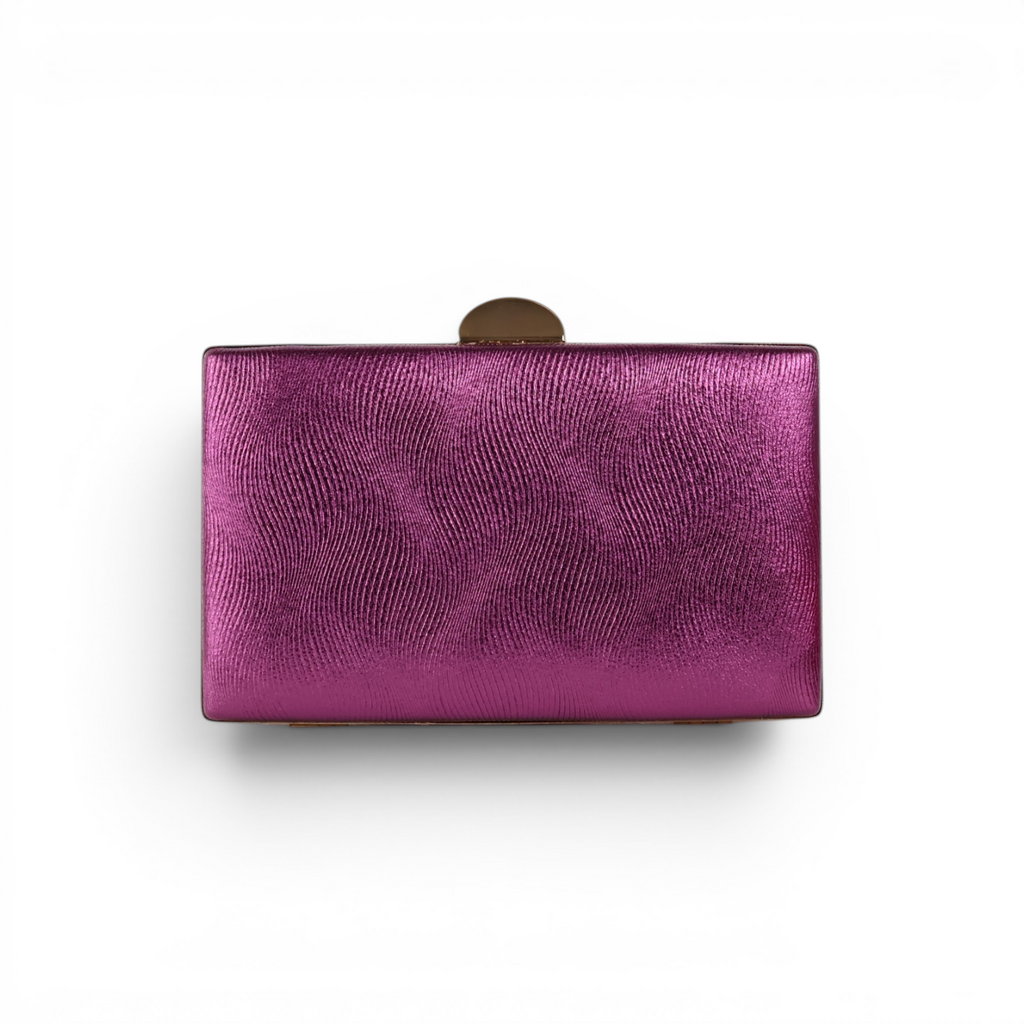 Bolsa de Festa Clutch Metalizada Roxo Berinjela