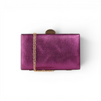 Bolsa de Festa Clutch Metalizada Roxo Berinjela