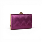 Bolsa de Festa Clutch Metalizada Roxo Berinjela