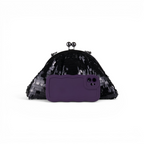 Bolsa de Festa Clutch Lantejoula Brilhante Preta