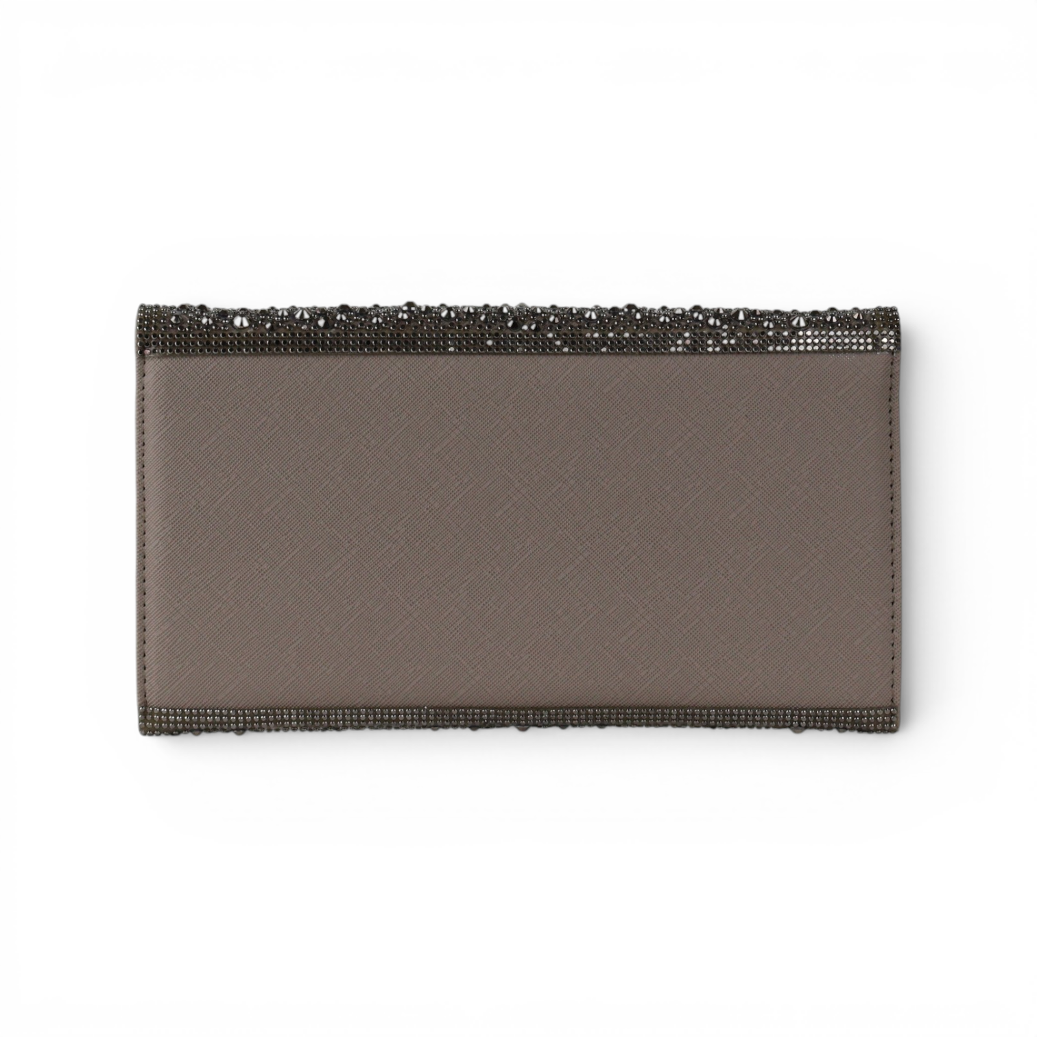 Bolsa Carteira Envelope Strass Prata Grafite
