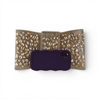 Bolsa Carteira Envelope Strass Dourada