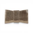 Bolsa Carteira Envelope Strass Dourada