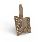 Bolsa Carteira Envelope Strass Dourada