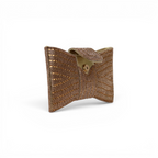 Bolsa Carteira Envelope Strass Dourada Escuro