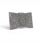 Bolsa Carteira Envelope Strass Prata