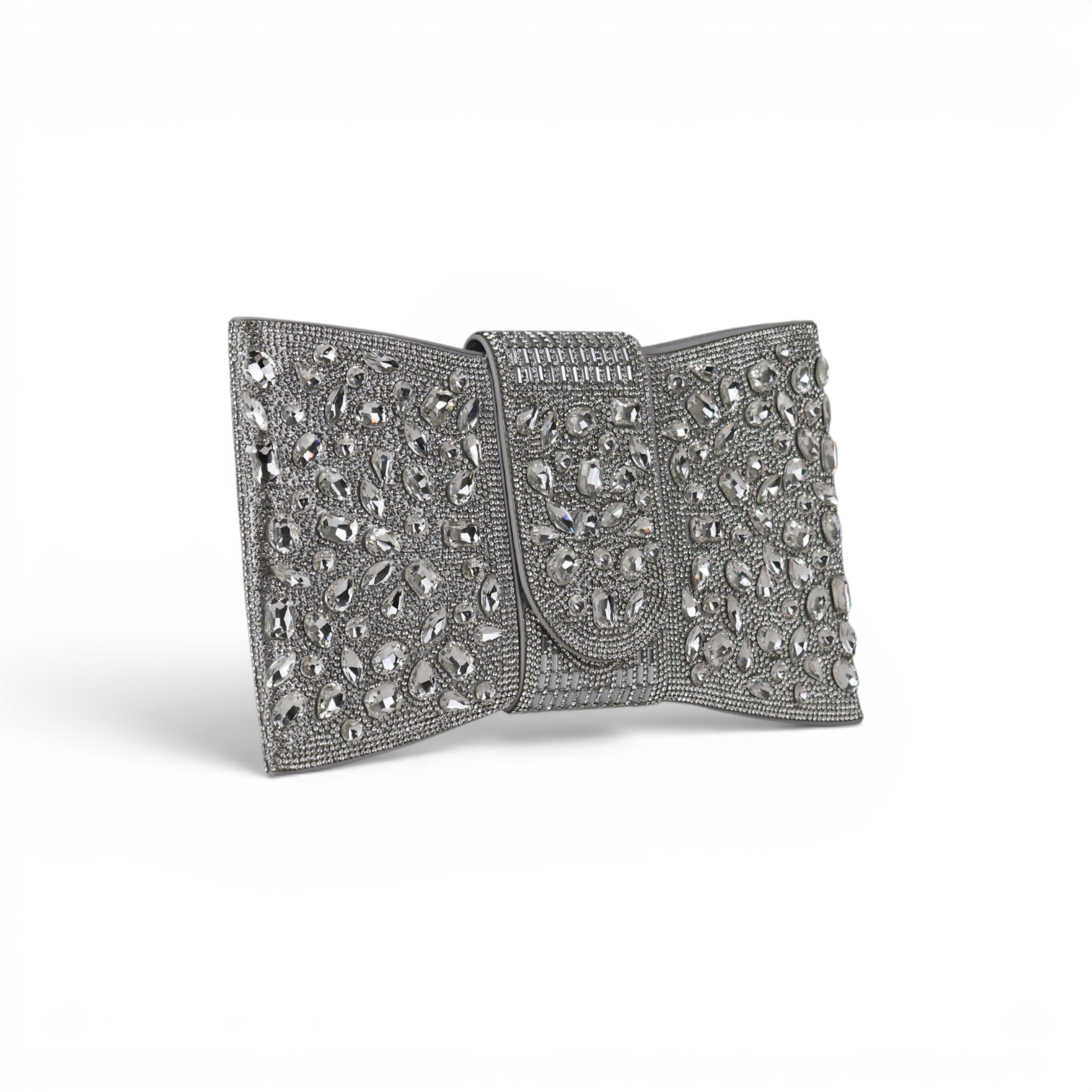 Bolsa Carteira Envelope Strass Prata