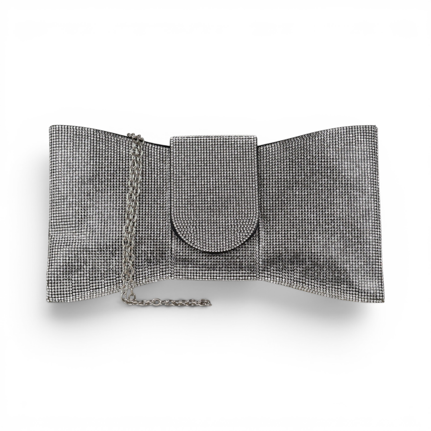 Bolsa Carteira Envelope Strass Prata