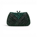 Bolsa Festa Clutch Pedraria Strass Verde