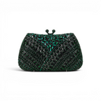 Bolsa Festa Clutch Pedraria Strass Verde
