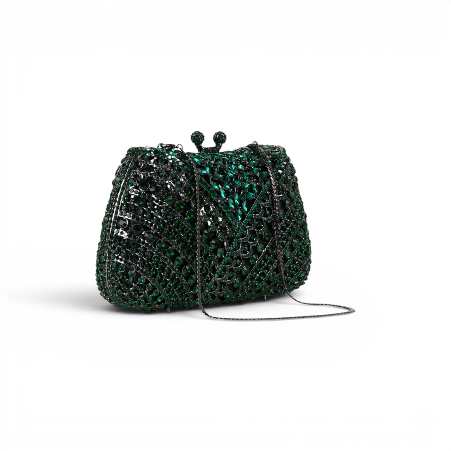 Bolsa Festa Clutch Pedraria Strass Verde