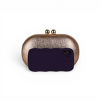 Bolsa Festa Clutch Oval Metalizada Rosê
