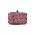 Clutch Tressê Cetim Inspired Média Rosa Claro