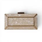 Bolsa de Festa Clutch Acrílico Bege