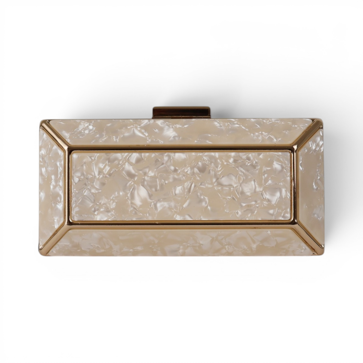 Bolsa de Festa Clutch Acrílico Bege