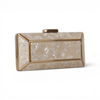 Bolsa de Festa Clutch Acrílico Bege