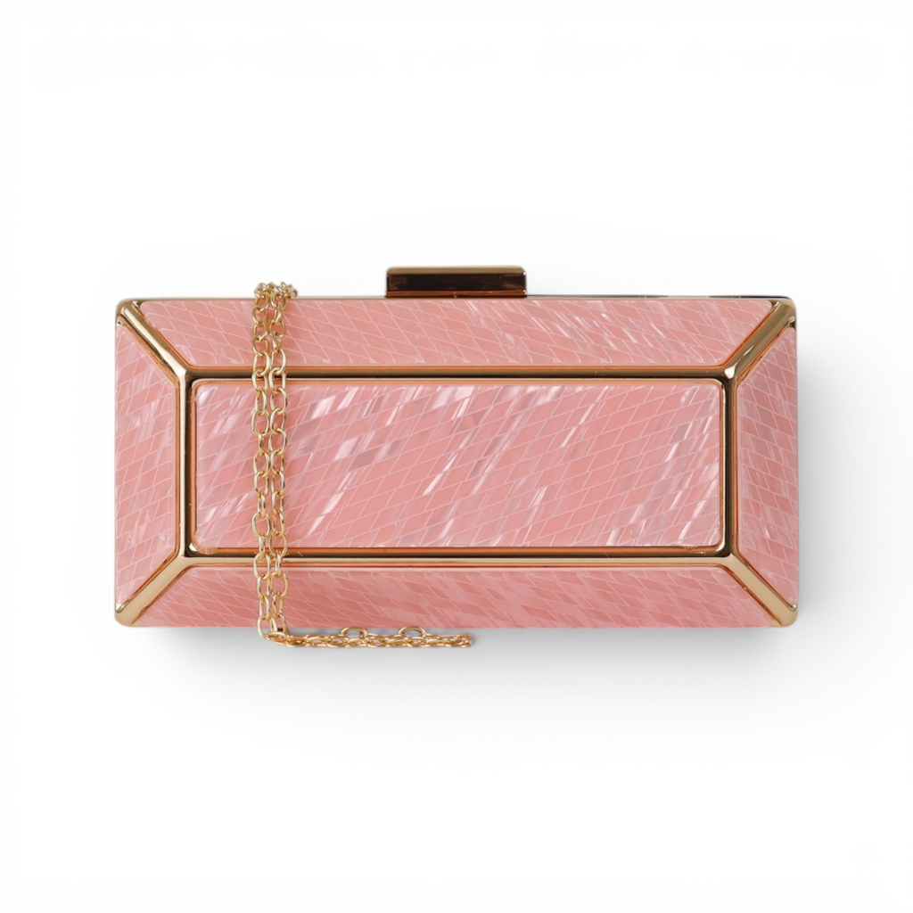 Bolsa de Festa Clutch Acrílico Rosa