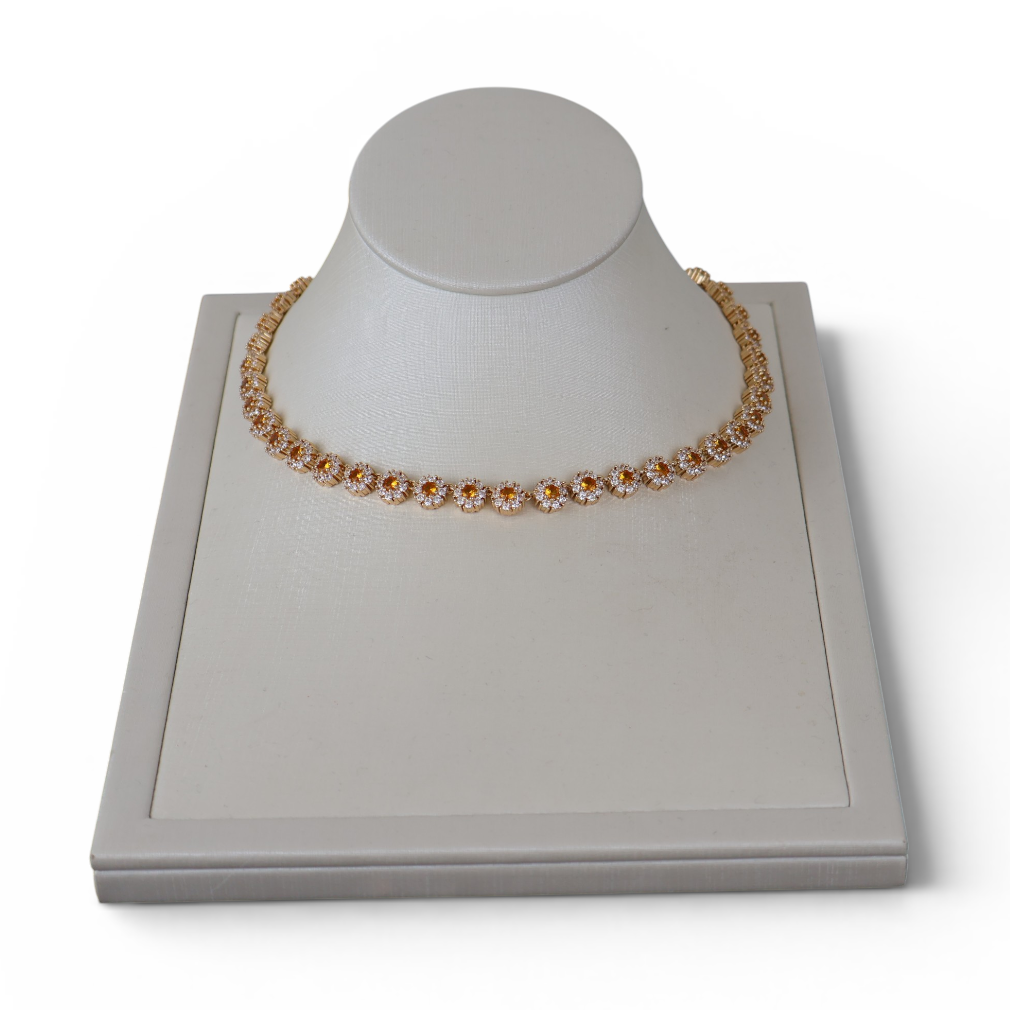 Kit Colar e Brinco Dourado Escuro