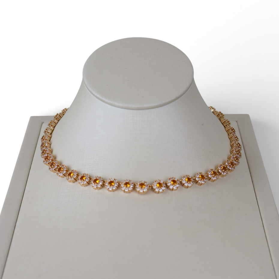Kit Colar e Brinco Dourado Escuro