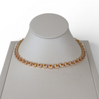 Kit Colar e Brinco Dourado Escuro