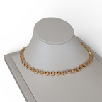 Kit Colar e Brinco Dourado Escuro